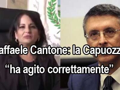Raffaele Cantone, pres. Anticorruzione dichiara che Rosa Capuozzo ha agito correttamente