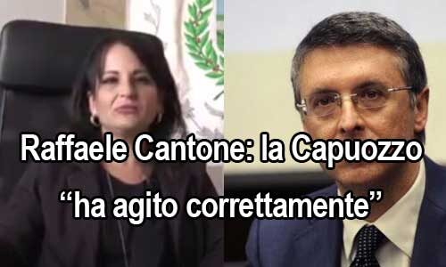 Raffaele Cantone, pres. Anticorruzione dichiara che Rosa Capuozzo ha agito correttamente