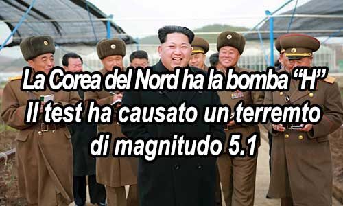 Kim Jong-un: la Corea del nord ha la bomba “H”, siamo tra gli Stati nucleari