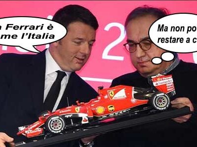 Renzi presenzia al debutto di Ferrari a Piazza Affari: il titolo crolla