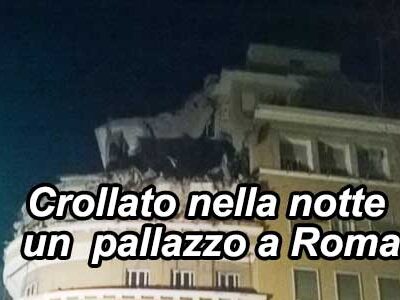 Crollano nella notte due piani di una palazzina a Roma