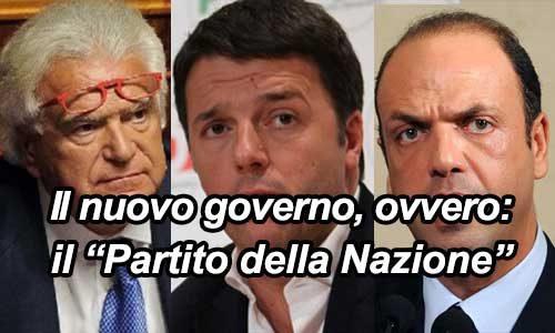 Renzi-Verdini-Alfano: il nuovo volto del governo