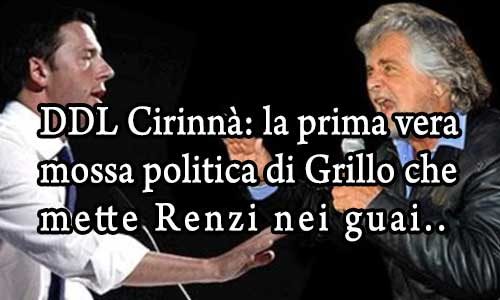 DDL Cirinnà: Grillo lascia libertà e mette Renzi nei guai