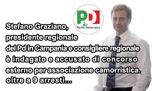 Bufera nel PD Campano, indagato il presidente Graziano e 9 arresti