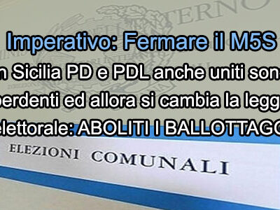 Ai “ballottaggi” i 5Stelle sono imbattibili? In Sicilia PD e PDL li eliminano