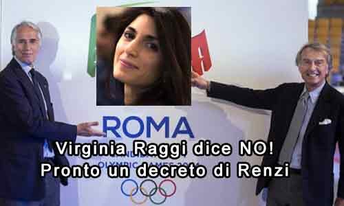 Olimpiadi a Roma. Renzi minaccia la Raggi: in caso di un “NO”, pronto un decreto ministeriale