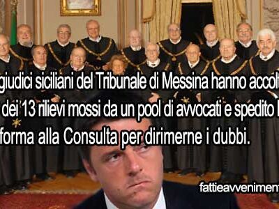 Il tribunale di Messina rinvia alla Consulta l’Italicum: dubbio di costituzionalità