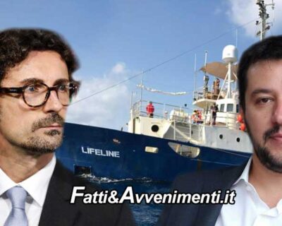 L’Ong LifeLine imbarca 250 migranti in acque libiche, Toninelli e Salvini: “Fuori dalle regole, vada in Olanda”